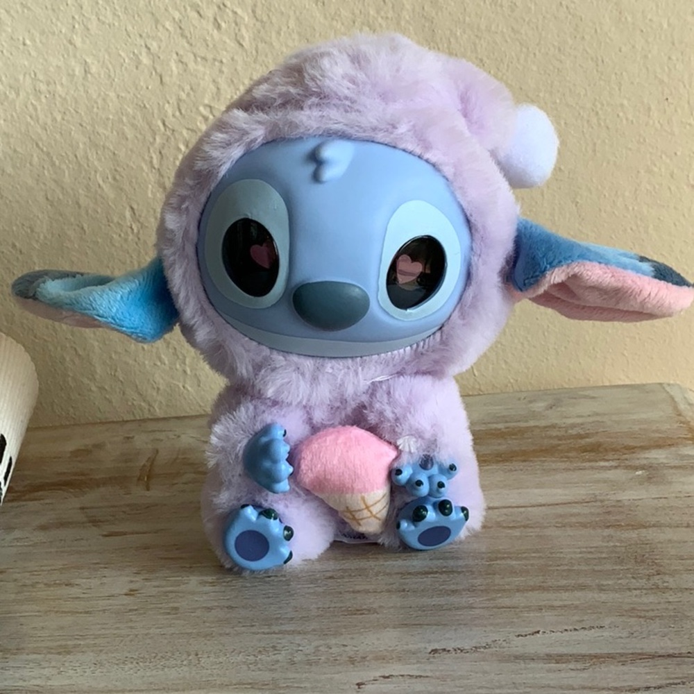 Disney Miniso Stitch Eat Something Before Sleep plush Toy